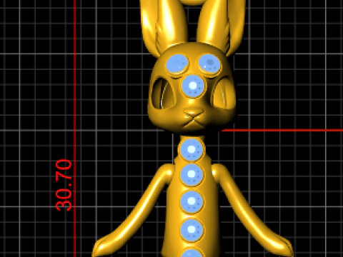 Celestial Bunny Doll Pendant Luxury Designer Character Charm 3D Print Model