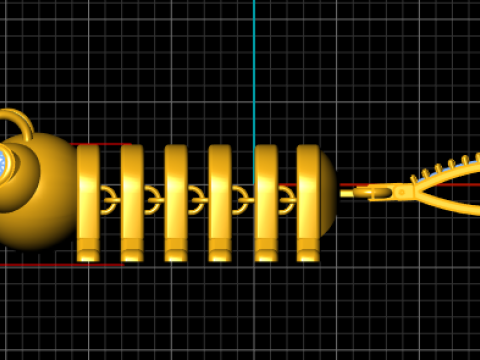 Luxury Caterpillar Diamond Pendant 3D Printable Cute Insect Jewelry Design 3D Print Model