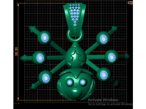 Luxury Spider Gemstone Pendant 3D Printable Diamond Insect Jewelry Design 3D Print Model