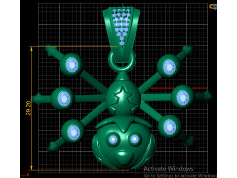 Luxury Spider Gemstone Pendant 3D Printable Diamond Insect Jewelry Design 3D Print Model