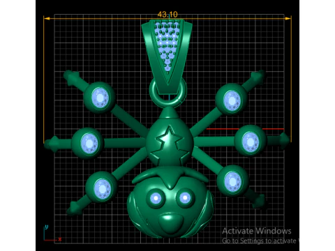Luxury Spider Gemstone Pendant 3D Printable Diamond Insect Jewelry Design 3D Print Model