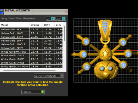Luxury Spider Gemstone Pendant 3D Printable Diamond Insect Jewelry Design 3D Print Model