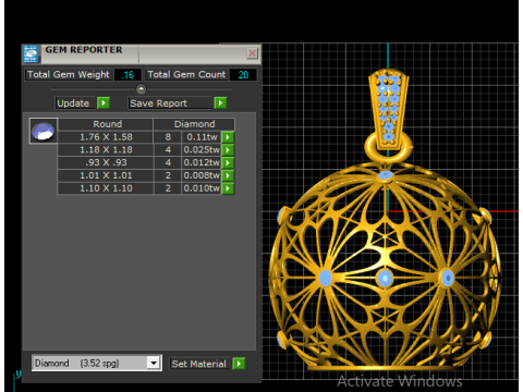 Koninklijke bloesem bol hanger 3D printmodel