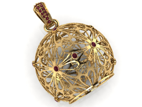 Koninklijke bloesem bol hanger 3D printmodel