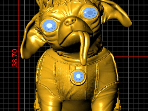 Urban Punk Bulldog Pendant 3D Printable Jewelry Model 3D Print Model
