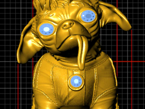 Urban Punk Bulldog Pendant 3D Printable Jewelry Model 3D Print Model