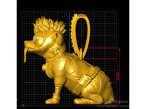 Urban Punk Bulldog Pendant 3D Printable Jewelry Model 3D Print Model