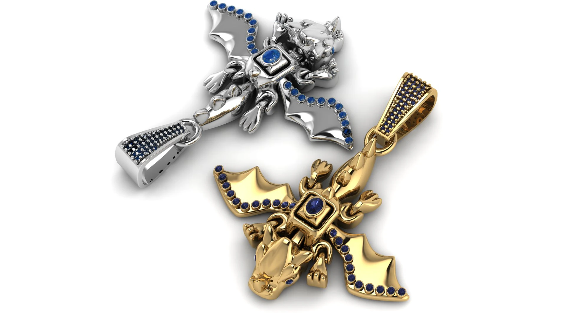 Royal Dragon Cross Pendant 3D Printable Jewelry Model 3D Print Model .c4d .max .obj .3ds .fbx .stl .blend 