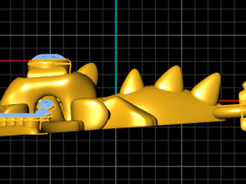 Royal Dragon Cross Pendant 3D Printable Jewelry Model 3D Print Model