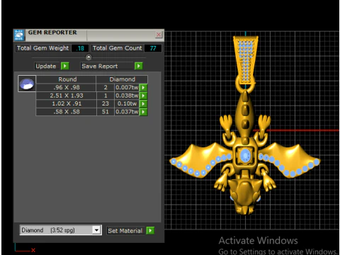 Royal Dragon Cross Pendant 3D Printable Jewelry Model 3D Print Model