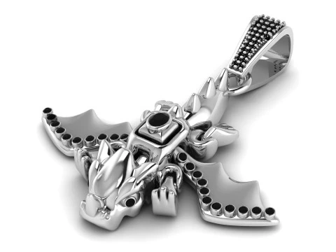 Royal Dragon Cross Pendant 3D Printable Jewelry Model 3D Print Model
