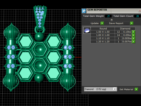 Кулон &laquo;Королевский сотовый крест&raquo; 3D Принт Модель