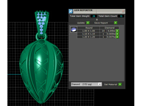 Imperial Geometric Cocoa Pod Pendant 3D Print Model