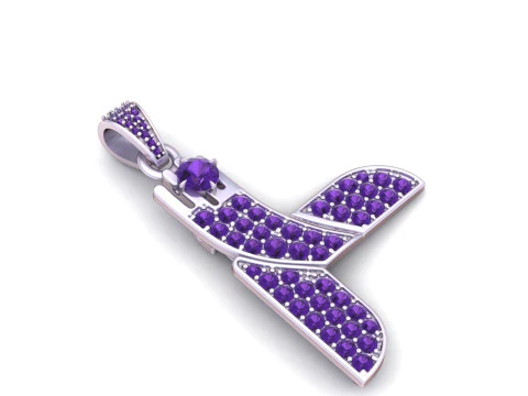 Luxury Diamond Letter Y Pendant 3D Print Model