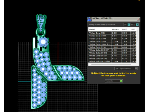Luxury Diamond Letter Y Pendant 3D Print Model
