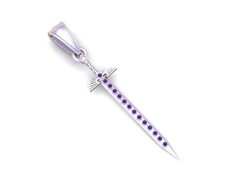Diamond Dagger Pendant 3D Print Model