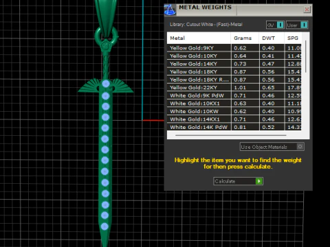 Diamond Dagger Pendant 3D Print Model