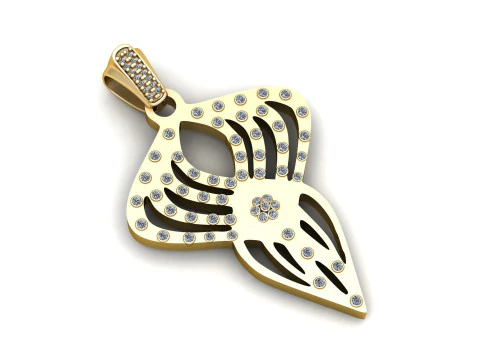 Diamond Owl Pendant 3D Print Model