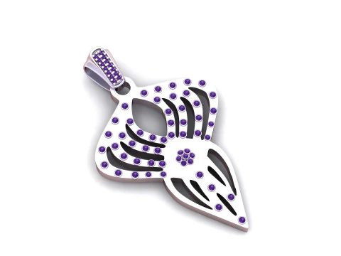 Diamond Owl Pendant 3D Print Model
