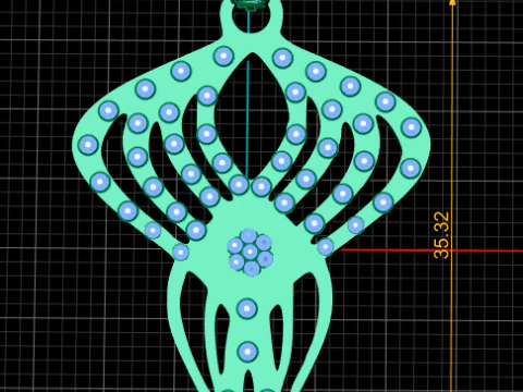Diamond Owl Pendant 3D Print Model