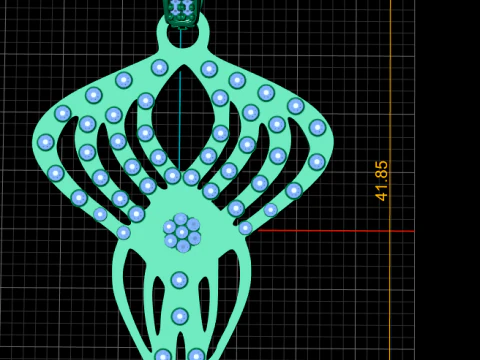 Diamond Owl Pendant 3D Print Model