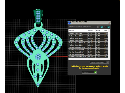 Diamond Owl Pendant 3D Print Model