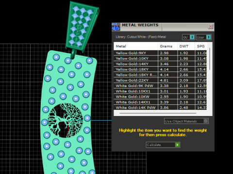 Ciondolo con barra di diamanti Albero della vita Modello di stampa 3D