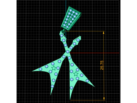 Diamond Zodiac Sagittarius Pendant 3D Print Model