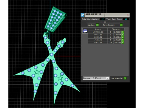 Diamond Zodiac Sagittarius Pendant 3D Print Model