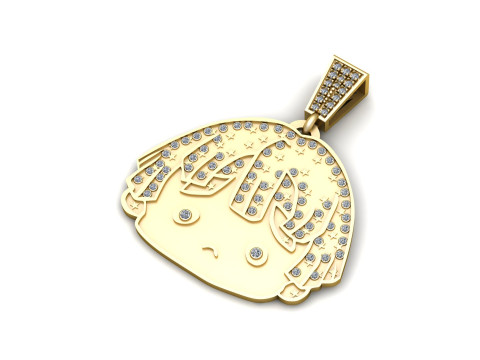 Himmlischer Anime-Mädchen-Diamant-Anhänger 3D Druckmodell