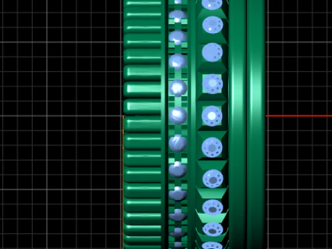 Cincin Pernyataan Berusuk Berlian Model Cetak 3D