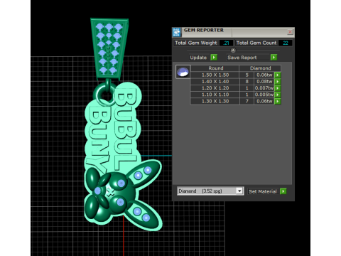 Pendentif nom personnalis&eacute; BUBUL BUNNY Modèles 3D en vedette