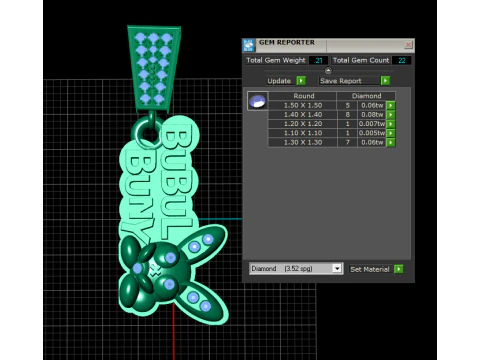 BUBUL BUNNY Custom Name Pendant 3D Print Model