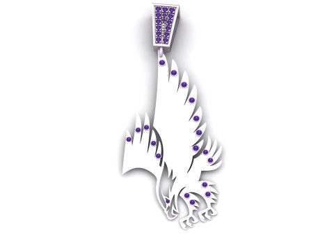 Подвеска Majestic Eagle с бриллиантами 3D Принт Модель