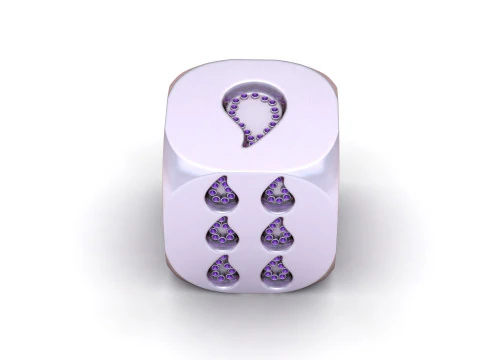 Diamond Flame Dice Charm 3D Print Model