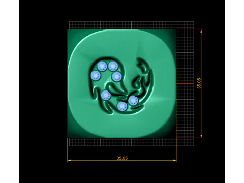 Luxury Diamond Lion Emblem Gold Cube Charm 3D Print Model