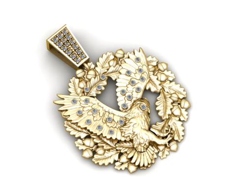 Luxus-Diamant-Fisch-Anhänger 3D Druckmodell