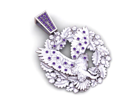 Luxury Diamond Fish Pendant 3D Print Model