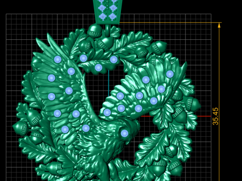 Роскошный кулон с бриллиантовой рыбкой 3D Принт Модель
