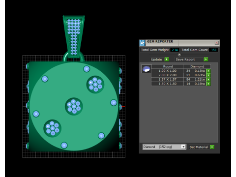 Роскошный кулон в виде кубиков с изумрудом 3D Принт Модель