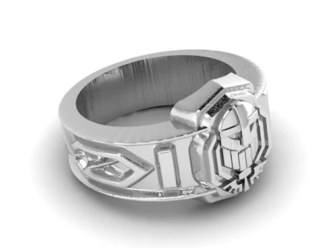 Spartan Warrior Signet Ring 3D Print Model