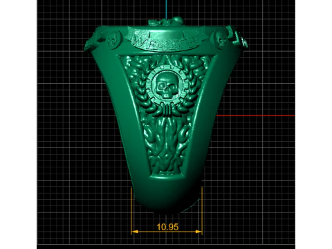 Masonic Compass Skull Signet Ring 3D Print Model