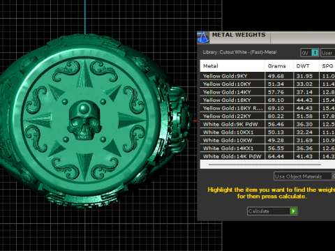 Masonic Compass Skull Signet Ring 3D Print Model