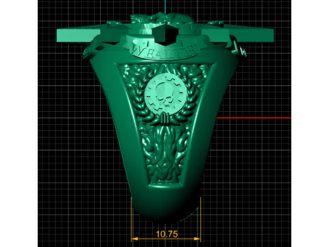 Skull Sunburst Signet Ring 3D Print Model