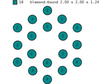 Ciondolo a nido d'ape con diamanti HexaBloom Modello di stampa 3D