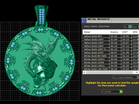 Dragon Sovereign Ruby Gold Medallion 3D Print Model