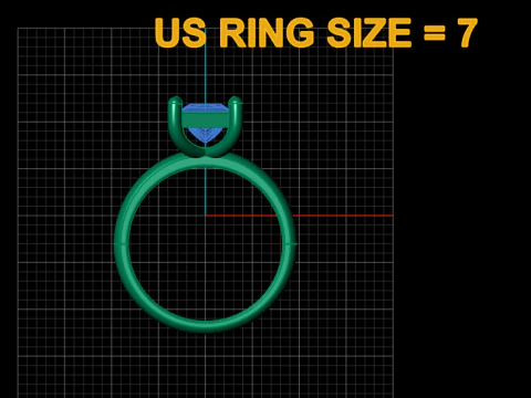 Classic Princess Cut Emerald Solitaire Gold Ring 3D Model