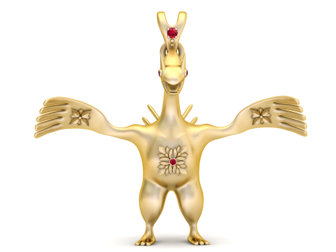 Royal Flame Phoenix 3D Print Model