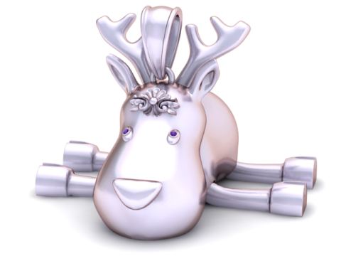 Luxury Golden Reindeer 3D Print Model