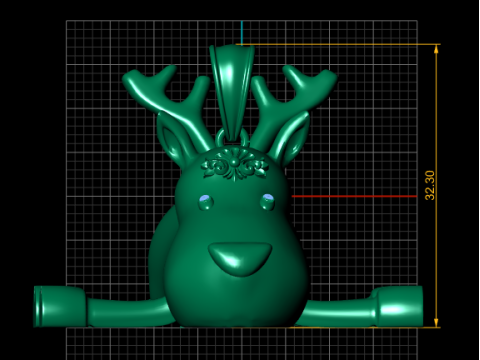 Luxury Golden Reindeer 3D Print Model